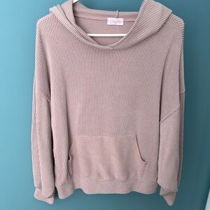 Slouchy Pink Lily Hoodie